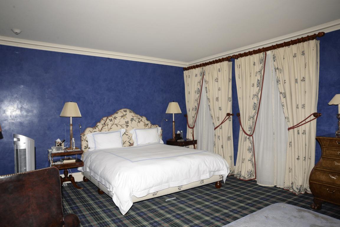 hotel room bed curtains