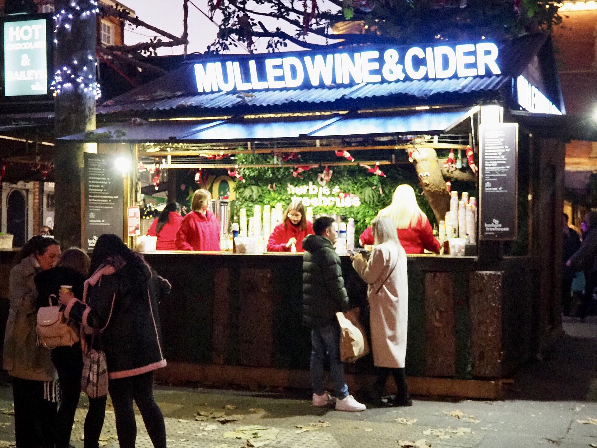 Christmas market mulled wine