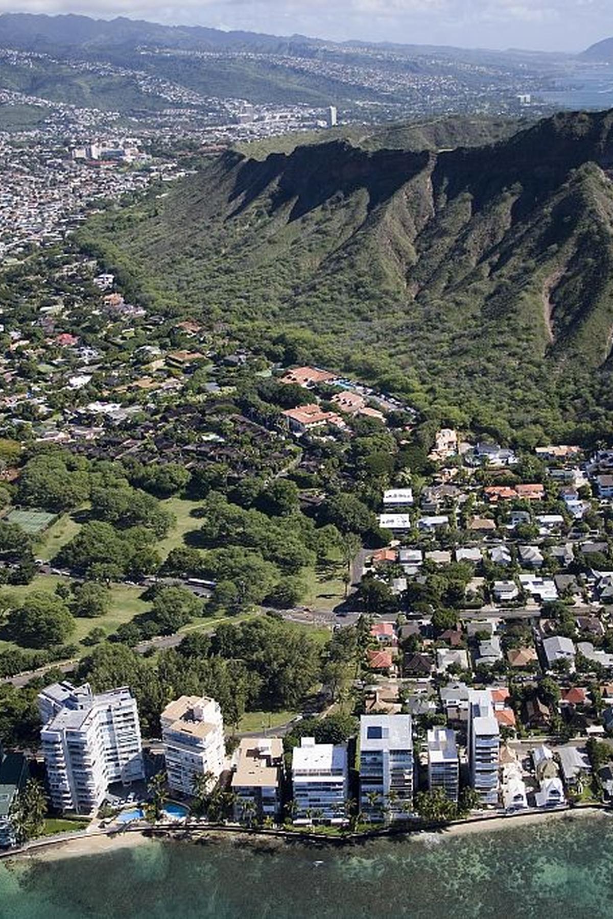 Waikiki Honolulu Hawaii aerial