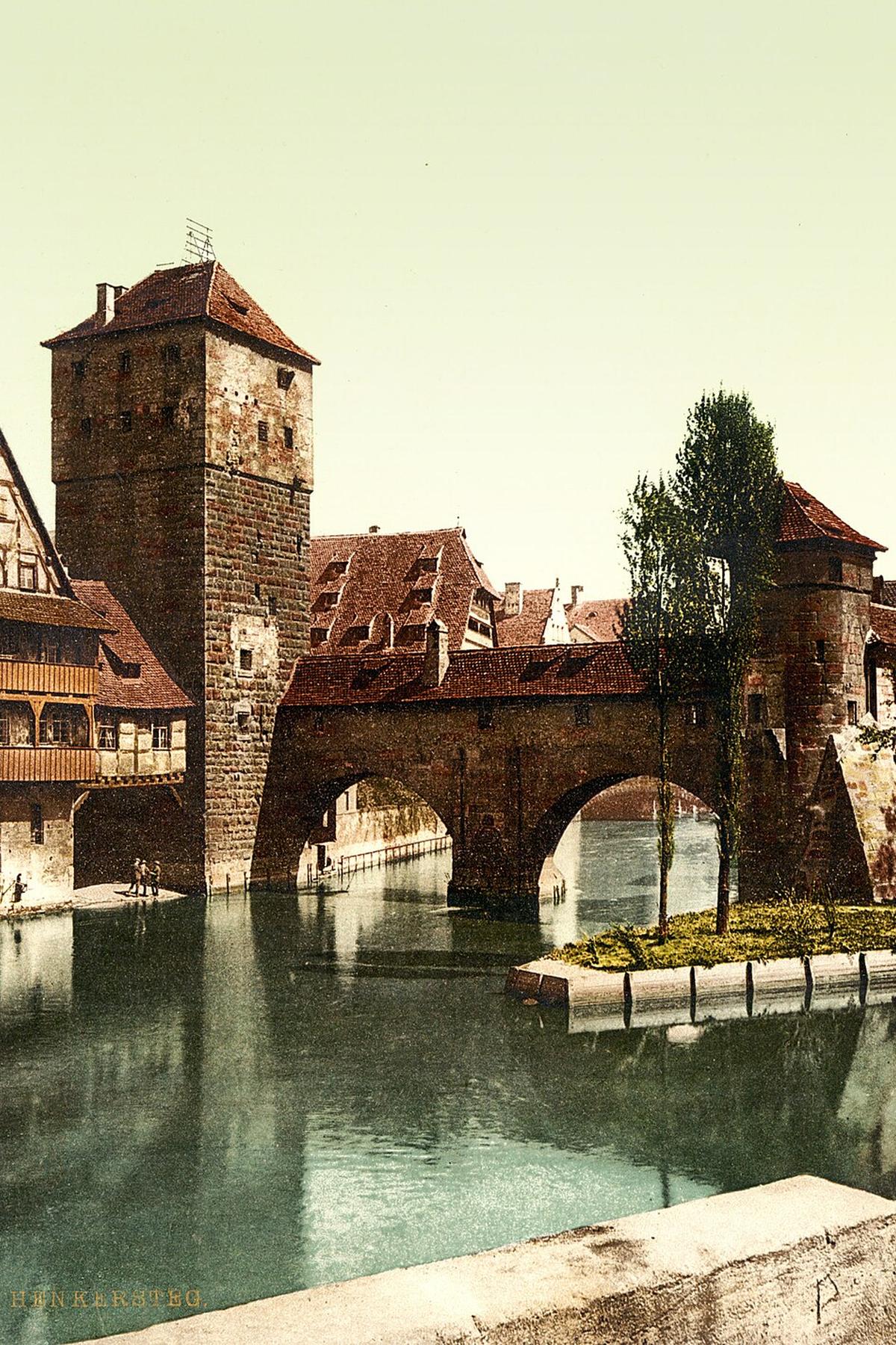 Nuremberg old town street Germany